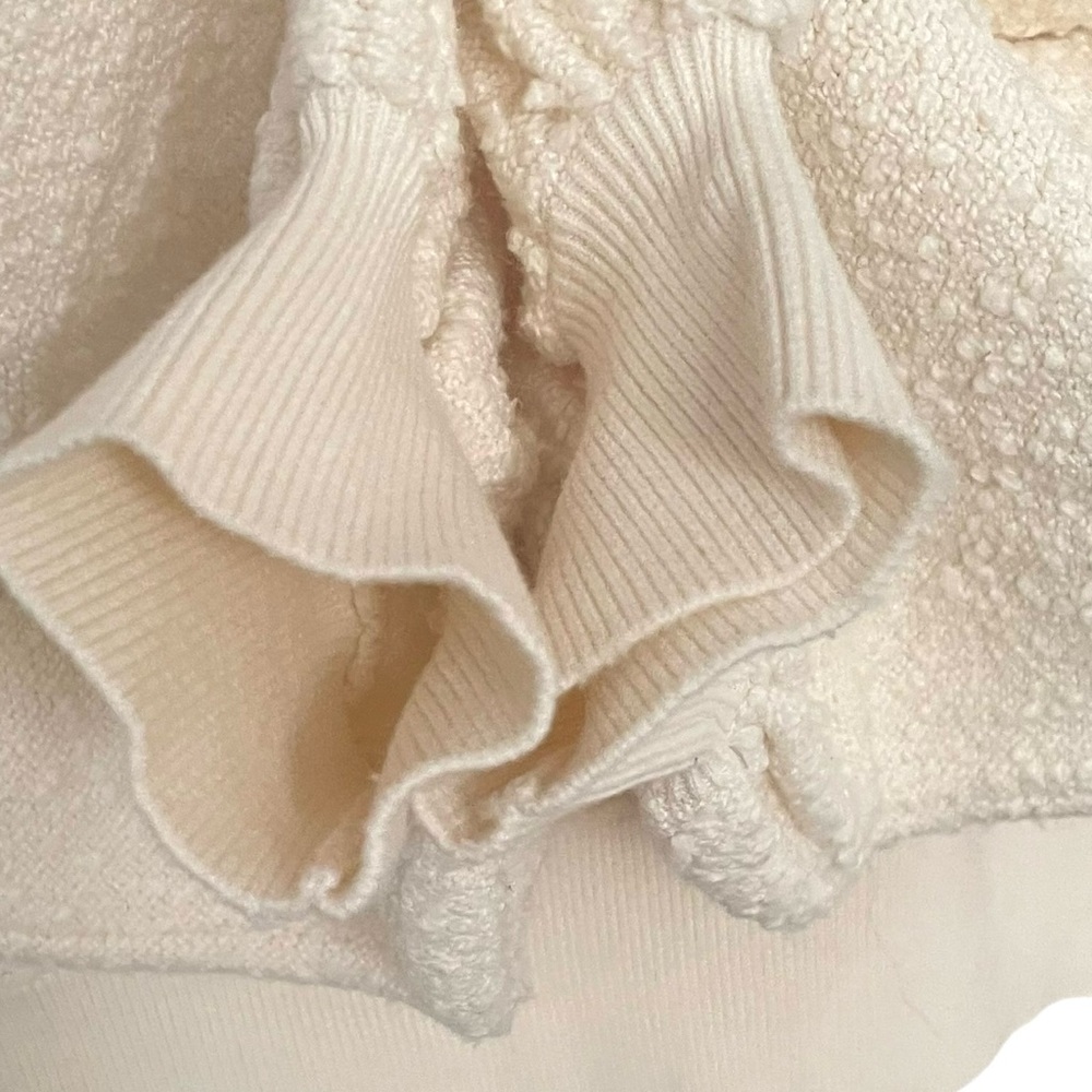 Free People Found My Friend Pullover Cream Oversized Sweater XS - Picture 15 of 16
